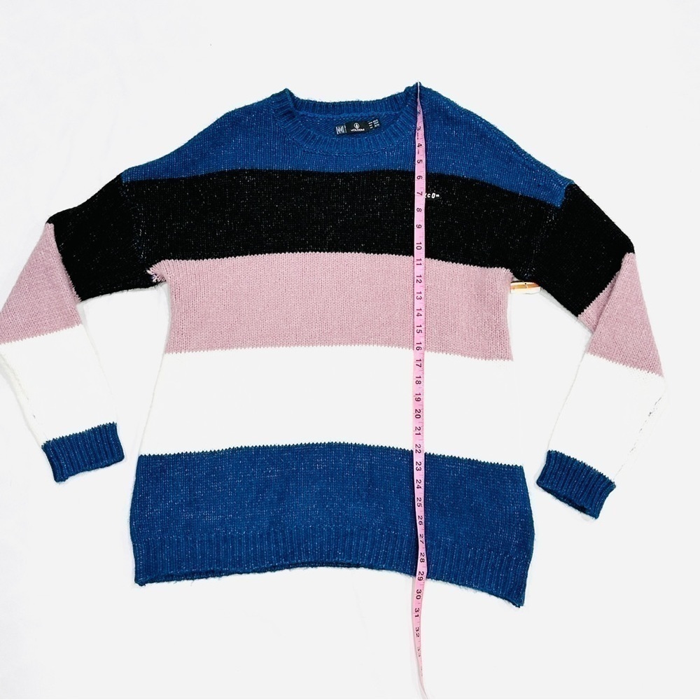 Volcom Oversized Multicolor Striped Fuzz Buster Sweater - Picture 5 of 7